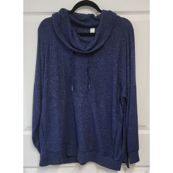 Member's Mark Sweaters - MEMBERS MARK Favorite Lounge Top Navy Blue Cowl Neck Sweater Women's Size XXL